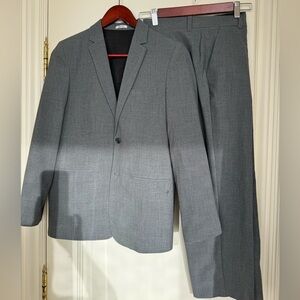 Calvin Klein Boys Charcoal Suit Set
